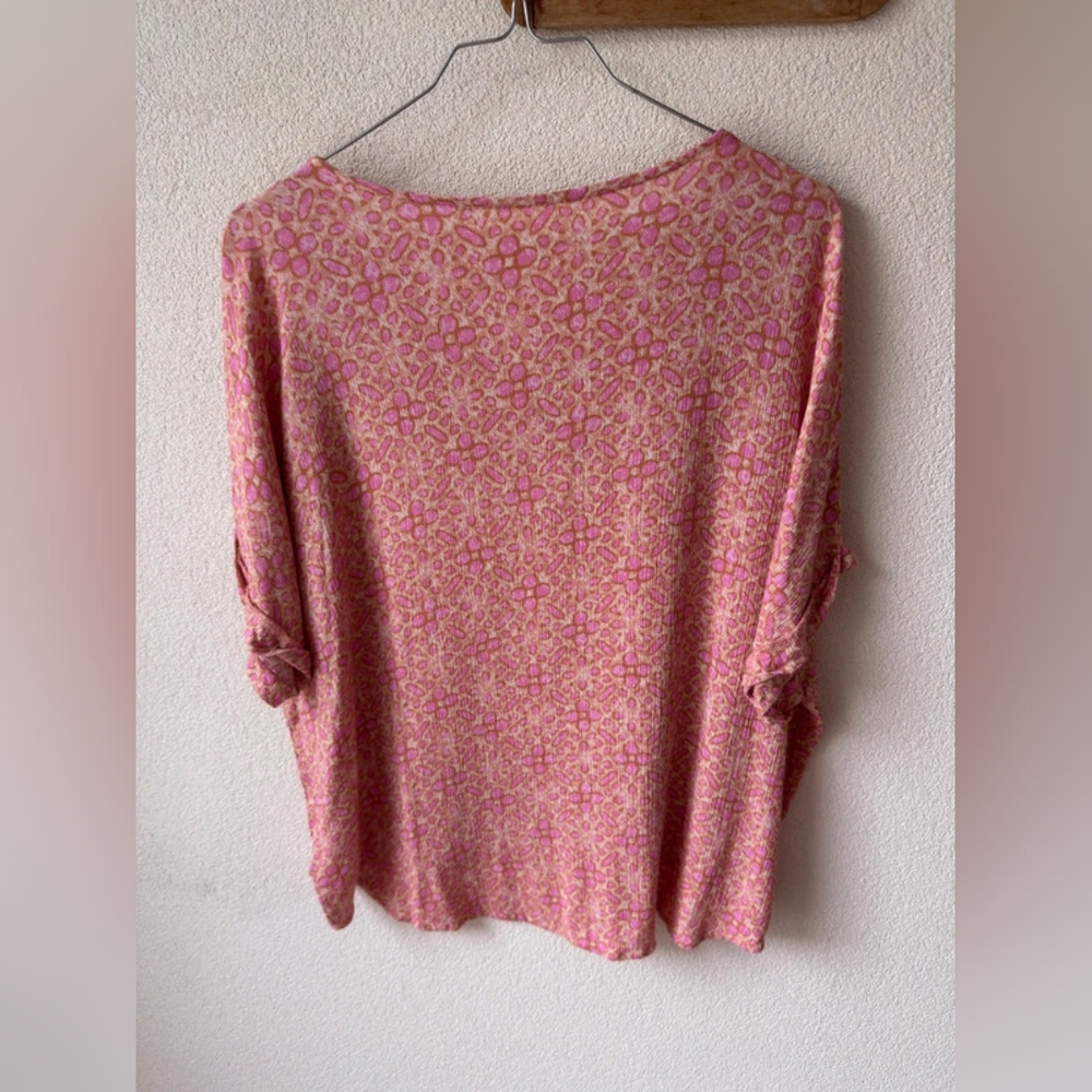 Pink Patterned Women's Top - Picture 2 of 6